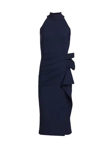 Chiara Boni La Petite Robe Women's Halter Ruffle Midi Dress | Thumbnail 1 Chiara Boni La Petite Robe Women's Halter Ruffle Midi Dress | Thumbnail 1