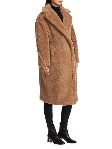 Max Mara Women's Teddy Bear Icon Coat - Camel | Thumbnail 4 Max Mara Women's Teddy Bear Icon Coat - Camel | Thumbnail 4