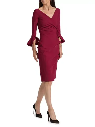 Chiara Boni La Petite Robe Women's Trina Ruffle Sheath Dress | Thumbnail 2 Chiara Boni La Petite Robe Women's Trina Ruffle Sheath Dress | Thumbnail 2