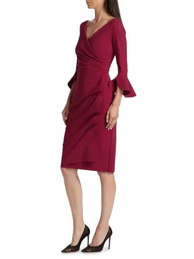 Chiara Boni La Petite Robe Women's Trina Ruffle Sheath Dress | Thumbnail 4 Chiara Boni La Petite Robe Women's Trina Ruffle Sheath Dress | Thumbnail 4