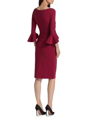 Chiara Boni La Petite Robe Women's Trina Ruffle Sheath Dress | Thumbnail 5 Chiara Boni La Petite Robe Women's Trina Ruffle Sheath Dress | Thumbnail 5