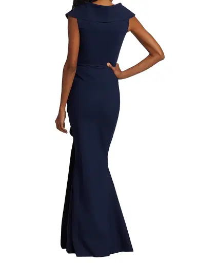 Chiara Boni La Petite Robe Women's Cocoon Collar Trumpet Gown | Thumbnail 5 Chiara Boni La Petite Robe Women's Cocoon Collar Trumpet Gown | Thumbnail 5