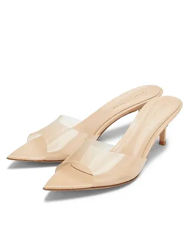Gianvito Rossi Women's Elle 55MM Plexi Mules - Beige - Size 12 | Thumbnail 2 Gianvito Rossi Women's Elle 55MM Plexi Mules - Beige - Size 12 | Thumbnail 2