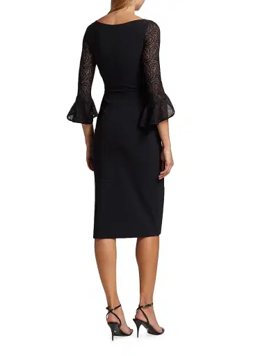 Chiara Boni La Petite Robe Women's Triana Lace-Sleeve Midi-Dress | Thumbnail 5 Chiara Boni La Petite Robe Women's Triana Lace-Sleeve Midi-Dress | Thumbnail 5
