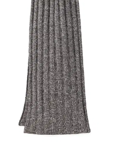Brunello Cucinelli Men's Cashmere Chine Rib Knit Scarf - Grey | Thumbnail 2 Brunello Cucinelli Men's Cashmere Chine Rib Knit Scarf - Grey | Thumbnail 2