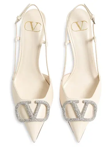 Valentino Garavani Women's VLogo Signature Slingback Pumps 80MM | Thumbnail 4 Valentino Garavani Women's VLogo Signature Slingback Pumps 80MM | Thumbnail 4