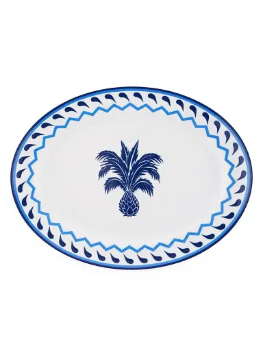 Aquazzura Jaipur Oval Platter - Blue | Thumbnail 1 Aquazzura Jaipur Oval Platter - Blue | Thumbnail 1
