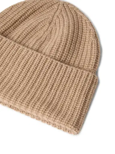 Brunello Cucinelli Men's Cashmere English Rib Beanie - Camel | Thumbnail 3 Brunello Cucinelli Men's Cashmere English Rib Beanie - Camel | Thumbnail 3