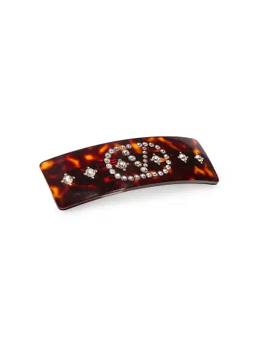 Valentino Garavani Women's VLogo Signature Hair Clip in Resin, Metal and Crystals - Multicolored | Thumbnail 2 Valentino Garavani Women's VLogo Signature Hair Clip in Resin, Metal and Crystals - Multicolored | Thumbnail 2