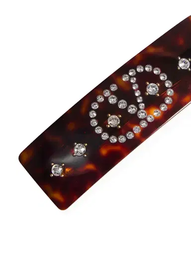 Valentino Garavani Women's VLogo Signature Hair Clip in Resin, Metal and Crystals - Multicolored | Thumbnail 3 Valentino Garavani Women's VLogo Signature Hair Clip in Resin, Metal and Crystals - Multicolored | Thumbnail 3