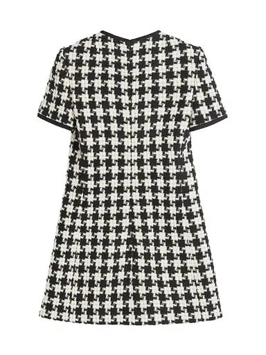 Valentino Garavani Women's Damier Light Tweed Short Dress - Black | Thumbnail 2 Valentino Garavani Women's Damier Light Tweed Short Dress - Black | Thumbnail 2