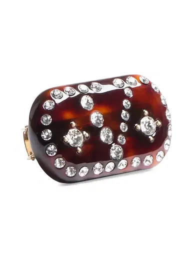 Valentino Garavani Women's VLogo Signature Hair Clip in Resin, Metal and Crystals - Multicolored | Thumbnail 2 Valentino Garavani Women's VLogo Signature Hair Clip in Resin, Metal and Crystals - Multicolored | Thumbnail 2