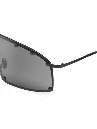 Rick Owens Men's Mirrored Shield Sunglasses - Black | Thumbnail 3 Rick Owens Men's Mirrored Shield Sunglasses - Black | Thumbnail 3