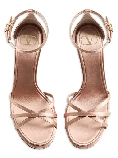 Valentino Garavani Women's Eveninglam 120MM Satin Platform Sandals - Poudre | Thumbnail 3 Valentino Garavani Women's Eveninglam 120MM Satin Platform Sandals - Poudre | Thumbnail 3