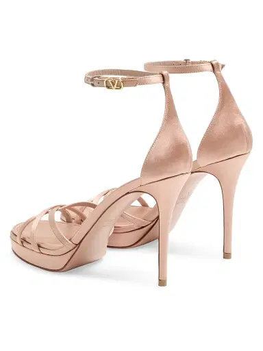 Valentino Garavani Women's Eveninglam 120MM Satin Platform Sandals - Poudre | Thumbnail 4 Valentino Garavani Women's Eveninglam 120MM Satin Platform Sandals - Poudre | Thumbnail 4