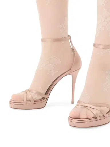 Valentino Garavani Women's Eveninglam 120MM Satin Platform Sandals - Poudre | Thumbnail 7 Valentino Garavani Women's Eveninglam 120MM Satin Platform Sandals - Poudre | Thumbnail 7