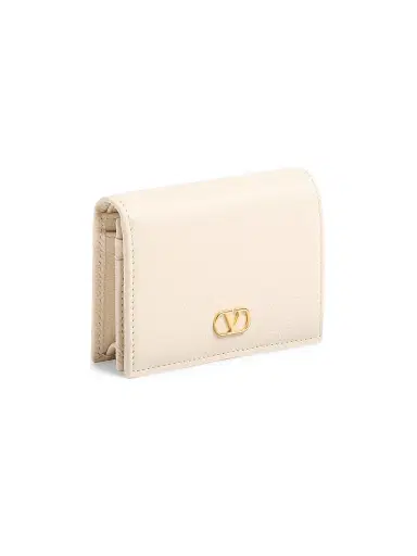 Valentino Garavani Women's VLogo Signature Grainy Calfskin Wallet - Light Ivory | Thumbnail 3 Valentino Garavani Women's VLogo Signature Grainy Calfskin Wallet - Light Ivory | Thumbnail 3