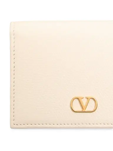 Valentino Garavani Women's VLogo Signature Grainy Calfskin Wallet - Light Ivory | Thumbnail 5 Valentino Garavani Women's VLogo Signature Grainy Calfskin Wallet - Light Ivory | Thumbnail 5