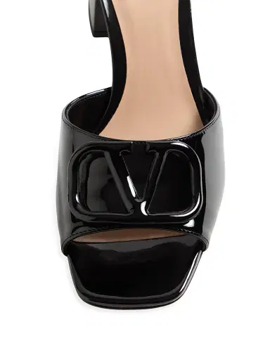 Valentino Garavani Women's VLogo Signature 60MM Patent Leather Slide Sandals - Black - Size 12 | Thumbnail 5 Valentino Garavani Women's VLogo Signature 60MM Patent Leather Slide Sandals - Black - Size 12 | Thumbnail 5