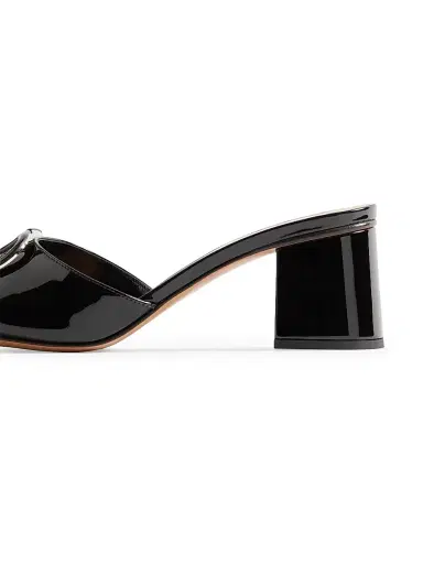 Valentino Garavani Women's VLogo Signature 60MM Patent Leather Slide Sandals - Black - Size 12 | Thumbnail 6 Valentino Garavani Women's VLogo Signature 60MM Patent Leather Slide Sandals - Black - Size 12 | Thumbnail 6