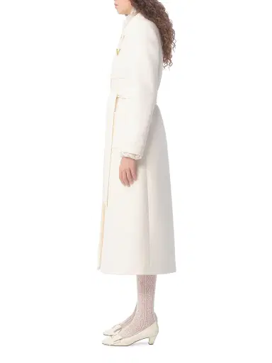 Valentino Garavani Women's Drill Double Coat - Ivory - Size 6 | Thumbnail 4 Valentino Garavani Women's Drill Double Coat - Ivory - Size 6 | Thumbnail 4