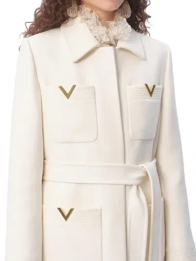 Valentino Garavani Women's Drill Double Coat - Ivory - Size 6 | Thumbnail 6 Valentino Garavani Women's Drill Double Coat - Ivory - Size 6 | Thumbnail 6