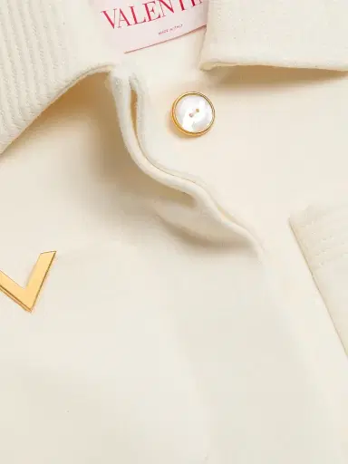 Valentino Garavani Women's Drill Double Coat - Ivory - Size 6 | Thumbnail 8 Valentino Garavani Women's Drill Double Coat - Ivory - Size 6 | Thumbnail 8