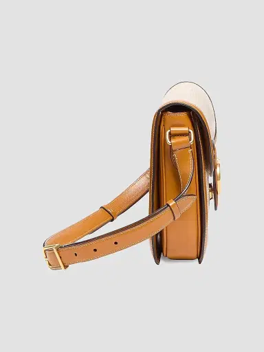 Valentino Garavani Women's 9 to 5 Canvas Shoulder Bag - Natural Golden Cuir | Thumbnail 4 Valentino Garavani Women's 9 to 5 Canvas Shoulder Bag - Natural Golden Cuir | Thumbnail 4