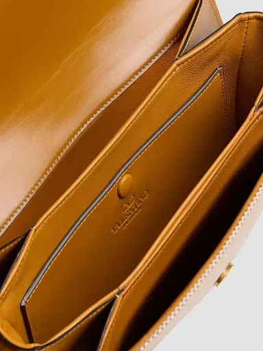 Valentino Garavani Women's 9 to 5 Canvas Shoulder Bag - Natural Golden Cuir | Thumbnail 6 Valentino Garavani Women's 9 to 5 Canvas Shoulder Bag - Natural Golden Cuir | Thumbnail 6