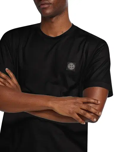 Stone Island Men's Cotton Crewneck T-Shirt - Black - Size Small | Thumbnail 6 Stone Island Men's Cotton Crewneck T-Shirt - Black - Size Small | Thumbnail 6