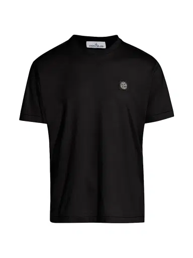 Stone Island Men's Cotton Crewneck T-Shirt - Black - Size Small | Thumbnail 1 Stone Island Men's Cotton Crewneck T-Shirt - Black - Size Small | Thumbnail 1
