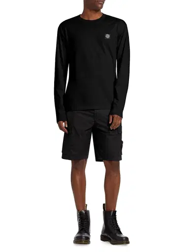 Stone Island Men's Logo Cotton Sweatshirt | Thumbnail 2 Stone Island Men's Logo Cotton Sweatshirt | Thumbnail 2