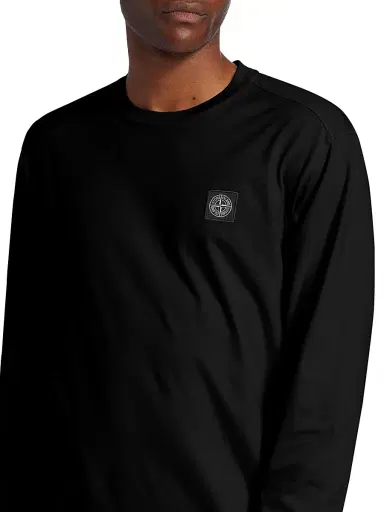 Stone Island Men's Logo Cotton Sweatshirt | Thumbnail 6 Stone Island Men's Logo Cotton Sweatshirt | Thumbnail 6