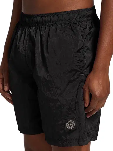 Stone Island Men's Logo Swim Shorts - Black | Thumbnail 5 Stone Island Men's Logo Swim Shorts - Black | Thumbnail 5