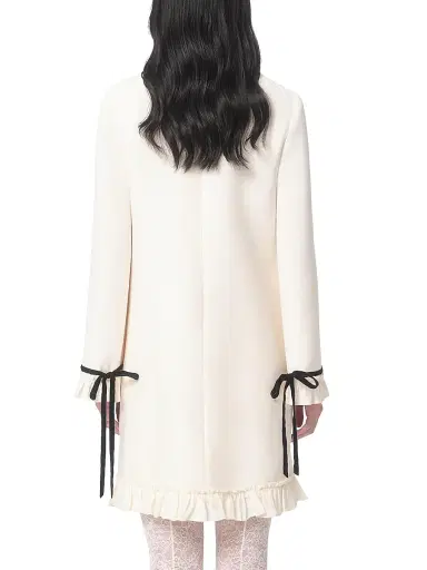 Valentino Garavani Women's Crepe Couture Short Dress - | Thumbnail 4 Valentino Garavani Women's Crepe Couture Short Dress - | Thumbnail 4