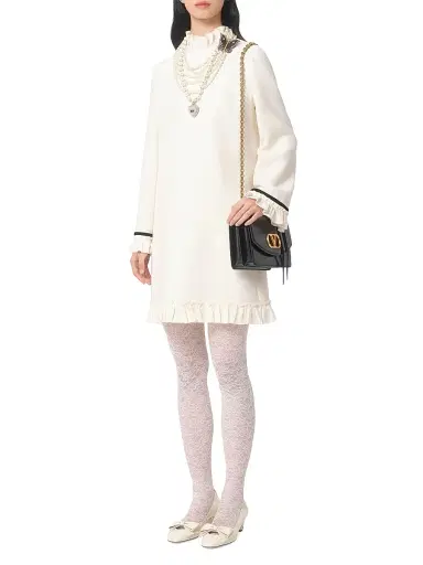 Valentino Garavani Women's Crepe Couture Short Dress - | Thumbnail 8 Valentino Garavani Women's Crepe Couture Short Dress - | Thumbnail 8