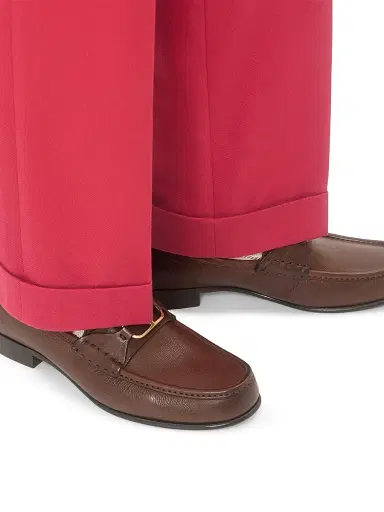 Valentino Garavani Men's VLogo Signature Buffalo Loafers - Bark Brown - Size 6 | Thumbnail 7 Valentino Garavani Men's VLogo Signature Buffalo Loafers - Bark Brown - Size 6 | Thumbnail 7