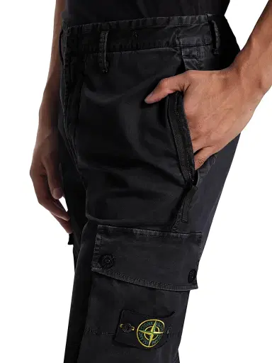 Stone Island Men's Broken Twill Cotton Trousers - Black - Size 38 | Thumbnail 6 Stone Island Men's Broken Twill Cotton Trousers - Black - Size 38 | Thumbnail 6