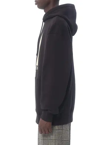 Valentino Garavani Men's Cotton Hooded Sweatshirt with Chez Print - Black | Thumbnail 4 Valentino Garavani Men's Cotton Hooded Sweatshirt with Chez Print - Black | Thumbnail 4