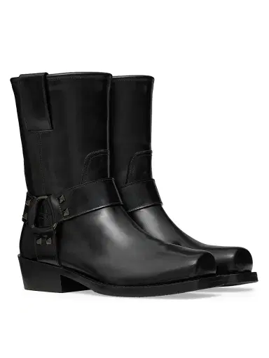 Valentino Garavani Women's Rockstud 40MM Calfskin Biker Ankle Boots - Black | Thumbnail 2 Valentino Garavani Women's Rockstud 40MM Calfskin Biker Ankle Boots - Black | Thumbnail 2