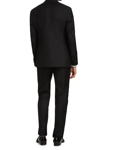 Emporio Armani Men's Peak Lapel Single-Button Suit - Black | Thumbnail 5 Emporio Armani Men's Peak Lapel Single-Button Suit - Black | Thumbnail 5
