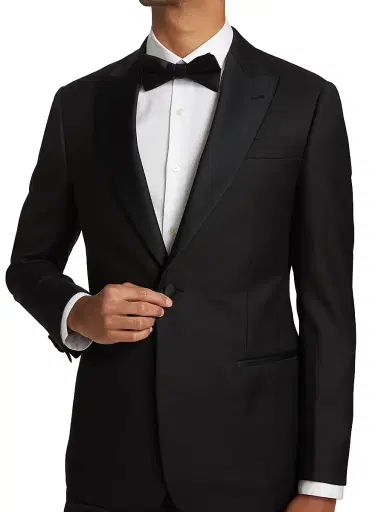 Emporio Armani Men's Peak Lapel Single-Button Suit - Black | Thumbnail 6 Emporio Armani Men's Peak Lapel Single-Button Suit - Black | Thumbnail 6