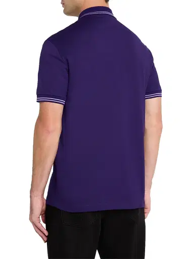 Versace Men's Medusa Pop Piqué Polo - Deep Purple | Thumbnail 4 Versace Men's Medusa Pop Piqué Polo - Deep Purple | Thumbnail 4