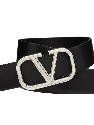 Valentino Garavani Men's VLogo Signature Calfskin Belt 40 MM - Black | Thumbnail 3 Valentino Garavani Men's VLogo Signature Calfskin Belt 40 MM - Black | Thumbnail 3