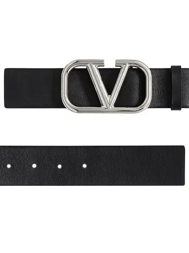 Valentino Garavani Men's VLogo Signature Calfskin Belt 40 MM - Black | Thumbnail 4 Valentino Garavani Men's VLogo Signature Calfskin Belt 40 MM - Black | Thumbnail 4