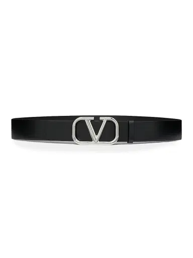 Valentino Garavani Men's VLogo Signature Calfskin Belt 40 MM - Black | Thumbnail 1 Valentino Garavani Men's VLogo Signature Calfskin Belt 40 MM - Black | Thumbnail 1