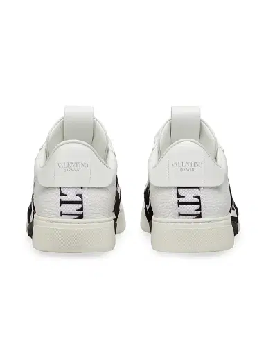 Valentino Garavani Men's Low-Top Calfskin VL7N Sneakers With Bands - White Black - Size 14 | Thumbnail 3 Valentino Garavani Men's Low-Top Calfskin VL7N Sneakers With Bands - White Black - Size 14 | Thumbnail 3
