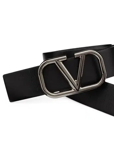 Valentino Garavani Men's VLogo Signature Calfskin Belt 40 MM - Black - Size 48 | Thumbnail 2 Valentino Garavani Men's VLogo Signature Calfskin Belt 40 MM - Black - Size 48 | Thumbnail 2