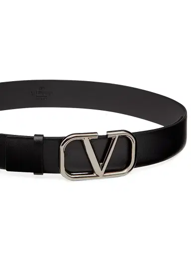 Valentino Garavani Men's VLogo Signature Calfskin Belt 40 MM - Black - Size 48 | Thumbnail 4 Valentino Garavani Men's VLogo Signature Calfskin Belt 40 MM - Black - Size 48 | Thumbnail 4
