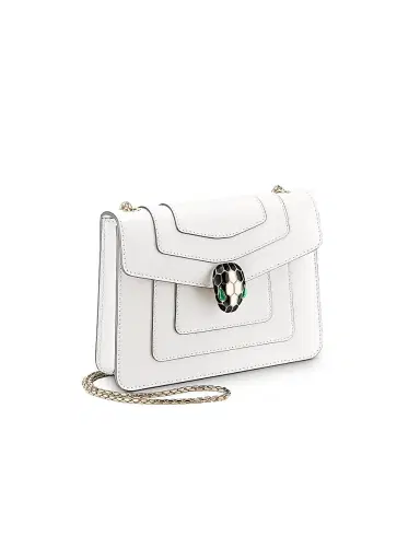 BVLGARI Women's Small Serpenti Leather Crossbody Bag - White Agate | Thumbnail 3 BVLGARI Women's Small Serpenti Leather Crossbody Bag - White Agate | Thumbnail 3